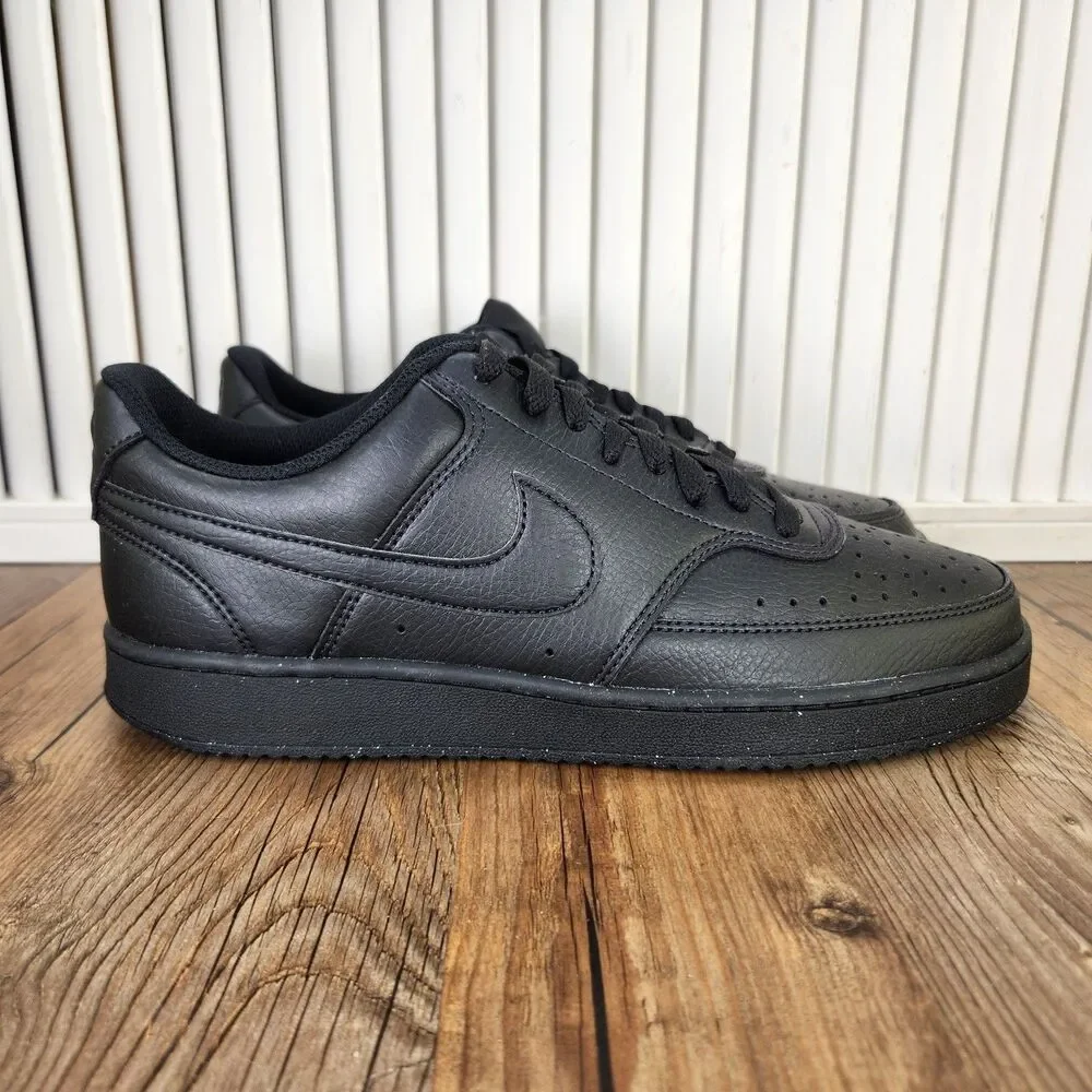 Nike Court Vision Lo NN Mens 8.5 Triple Black Athletic Sneakers Shoes DH2987-002